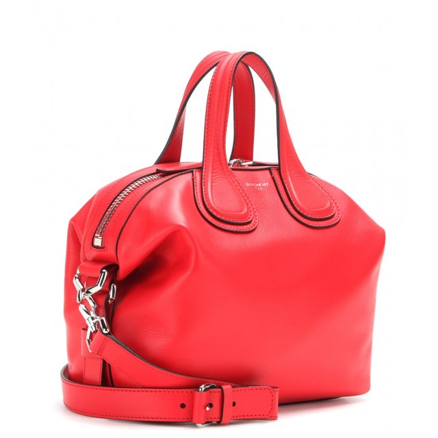 small red leather bolsa