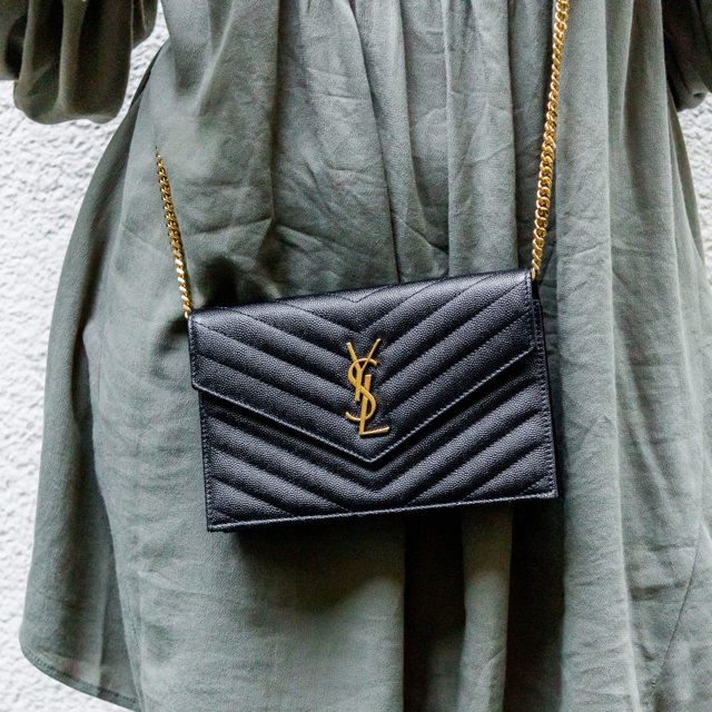 ysl crossbody black bolsa