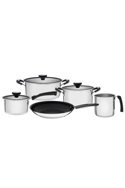Jogo de Panelas Tramontina Solar Silicone em Aço Inox 5 Peças