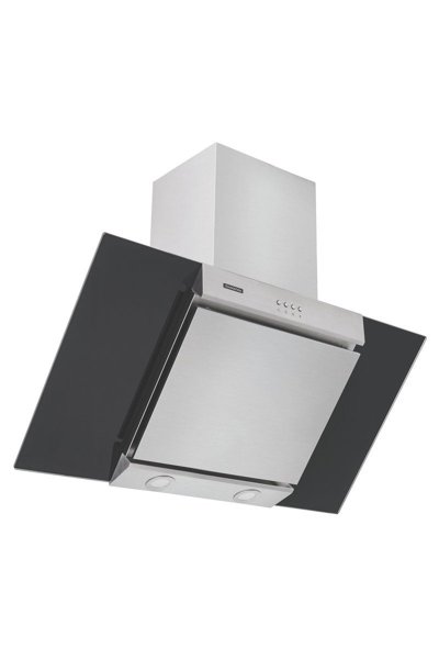 Coifa de Parede Tramontina New Vetro Wall Flat em Aço Inox e Vidro Temperado Preto 90 cm 127 v