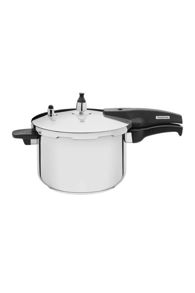 Panela de Pressão Allegra 6 Litros 22 cm Tramontina em Aço Inox Fundo Triplo