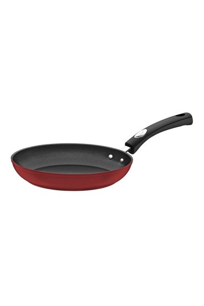 Frigideira Tramontina Mônaco em Alumínio Com Revestimento Interno Antiaderente Starflon t3 Com Cabo em Aço Inox e Silicone Vermelha 24 cm 1,6 l