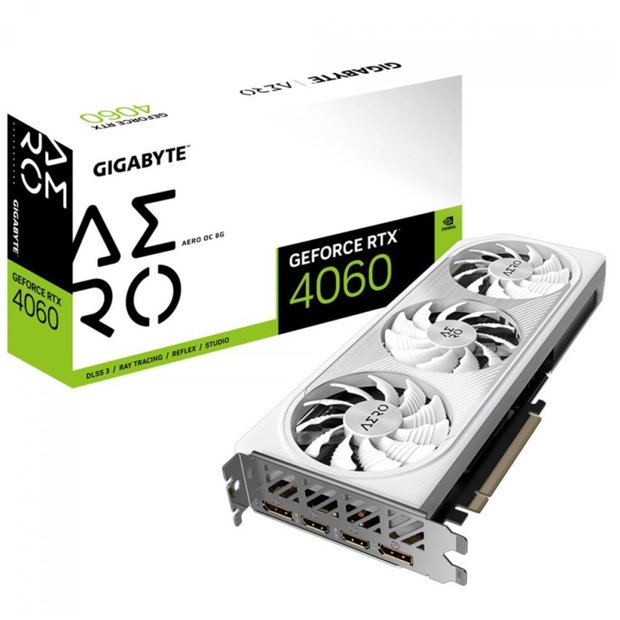 PLACA VIDEO GIGABYTE GEFORCE RTX 4060 AERO OC 8GB GDDR6 DLSS 3 GV