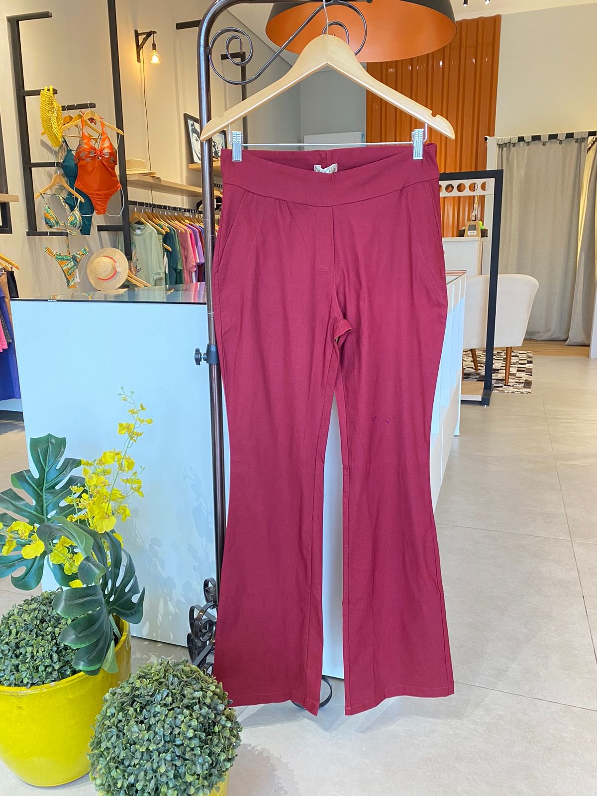 Calça online bengaline marsala