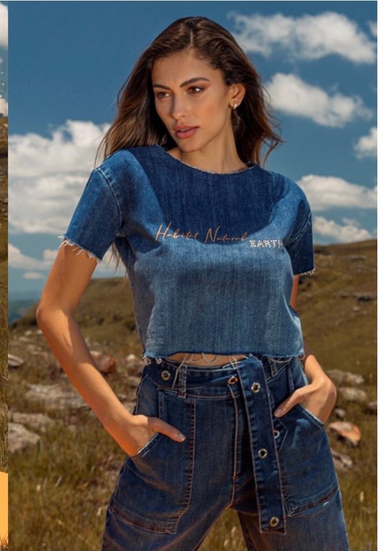 CROPPED INDEX FEM T SHIRT ÚNICA JEANS | LalaMá Lifestyle Boutique