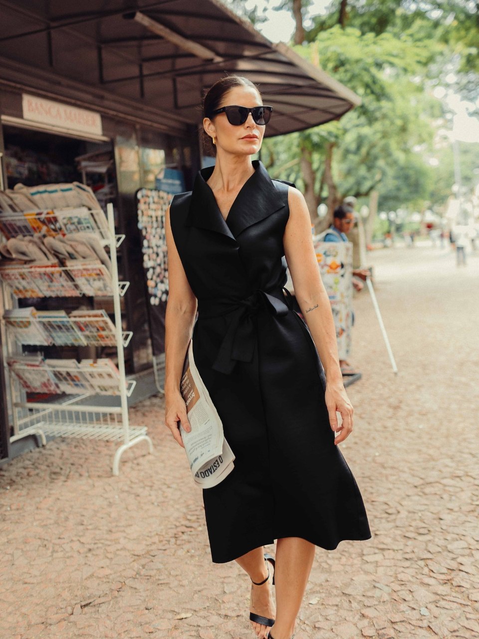 Vestido Preto Vestido Tipo Colete Colete Alfaiataria Preto Karmani