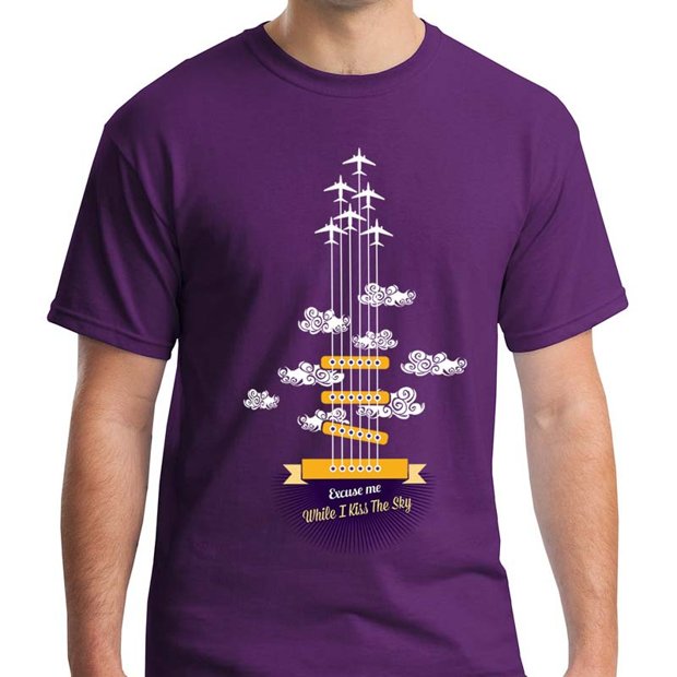 Camiseta Rock Jimi Hendrix While I Kiss The Sky Roquenrou Camiseta Rock Jimi Hendrix While I Kiss The Sky Roquenrou