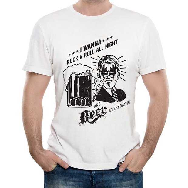 camiseta kiss branca