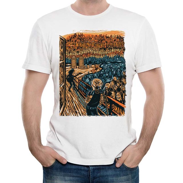 camiseta de rock branca