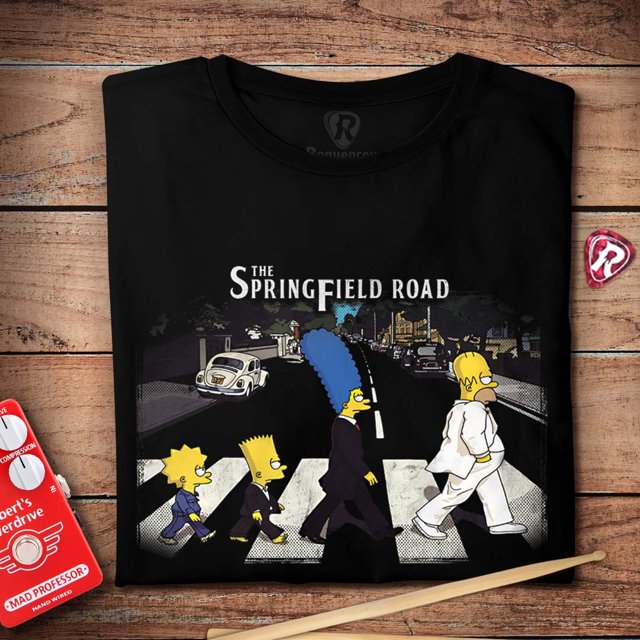 camiseta simpsons beatles