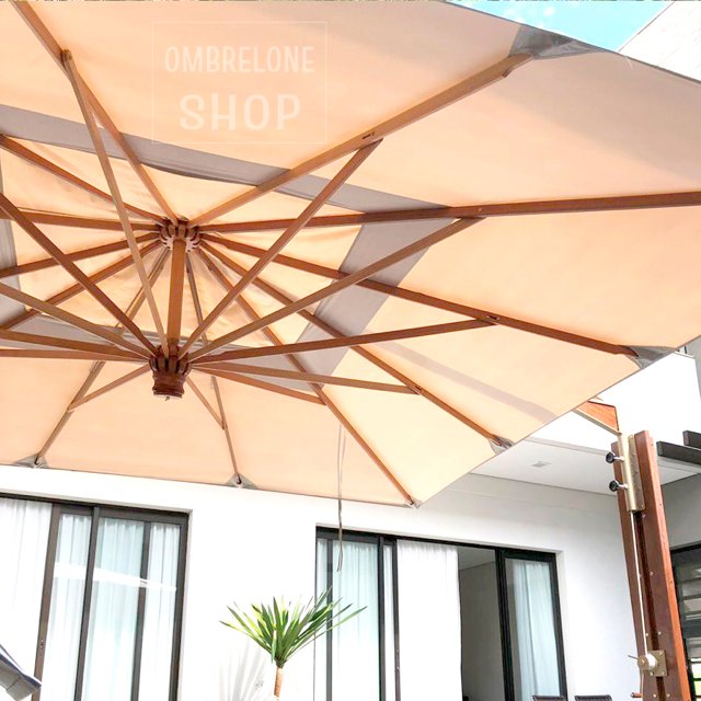 Ombrelone Lateral Premium Giratório com Floreira Quadrado