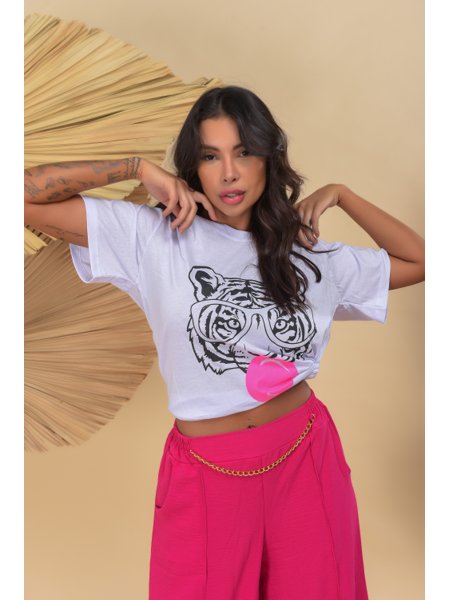 T-shirt Feminina Valentina 100% Algodão plus size