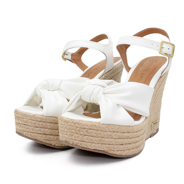 Sandália Anabela Branca Sandalia De Corda Branca Sandália Branca - Main Image