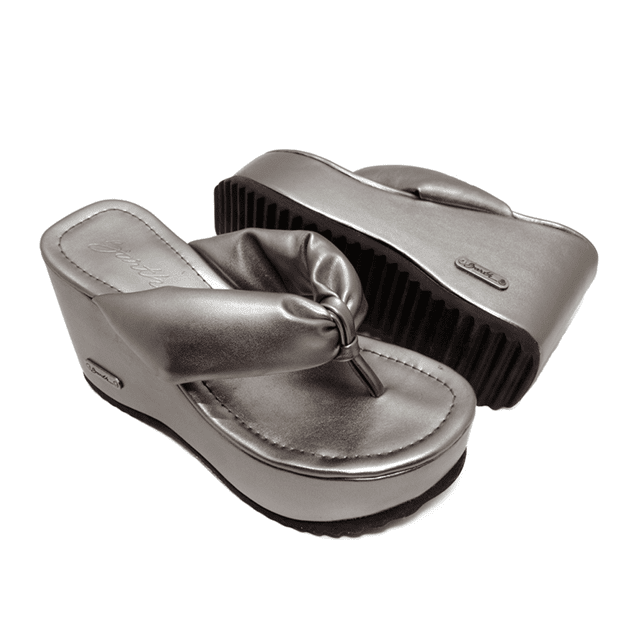 Tamanco Plataforma Barth Shoes Malibu Metalizado