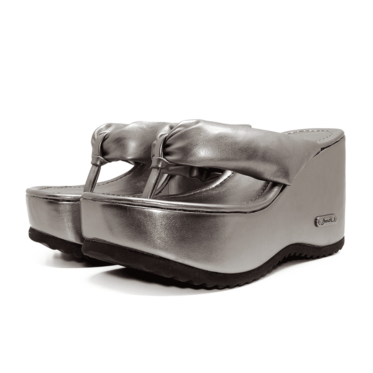 Tamanco Plataforma Barth Shoes Malibu Metalizado