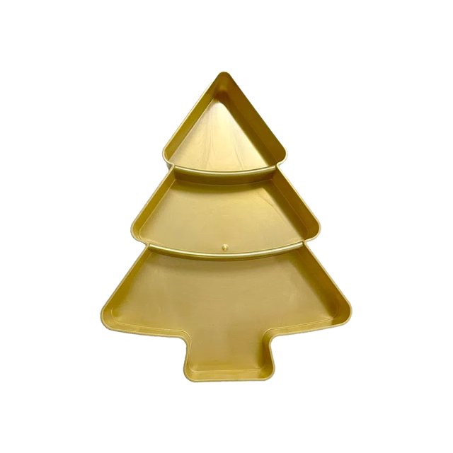 Petisqueira Árvore de Natal Dourada 22x28,5cm - Festplastik | Jovipel Embalagens Petisqueira Árvore de Natal Dourada 22x28,5cm - Festplastik | Jovipel Embalagens