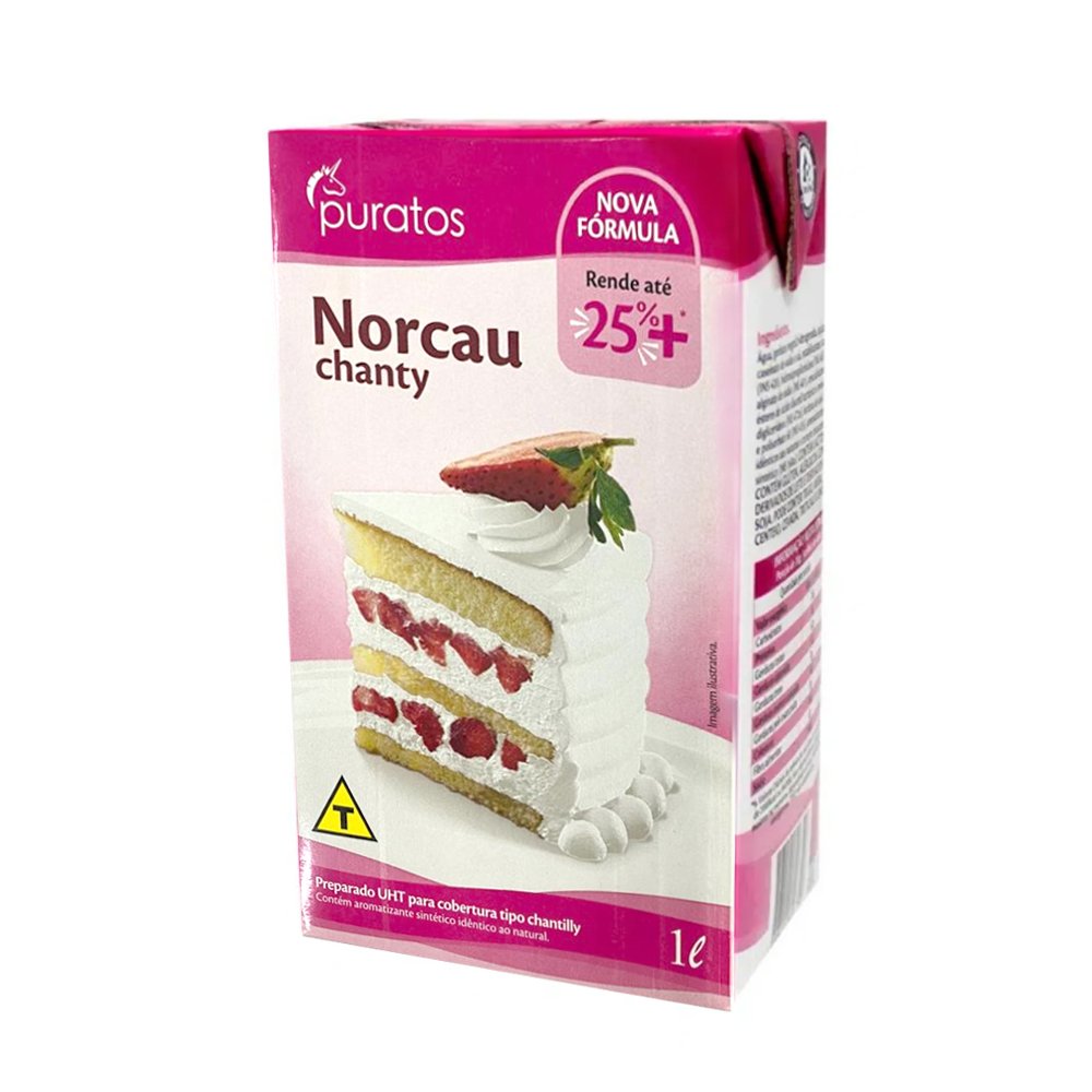 Chantilly Norcau Puratos 1L Para Bolo - Kit 6 Unidades - Embaleme