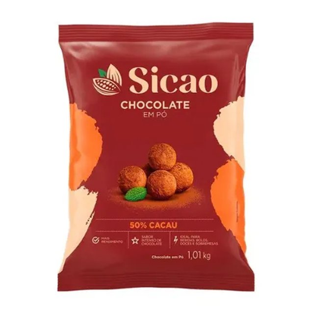 Chocolate em p sicao 50 cacau 1 01kg barry callebaut jovipel