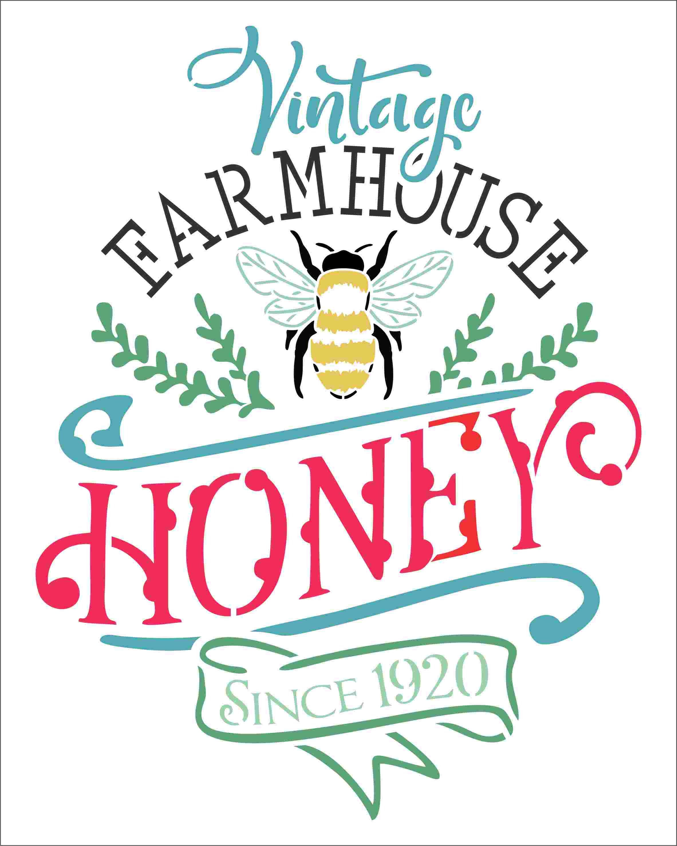 Stencil 20x25 ST3264 VINTAGE FARMHOUSE | Benditas Criações