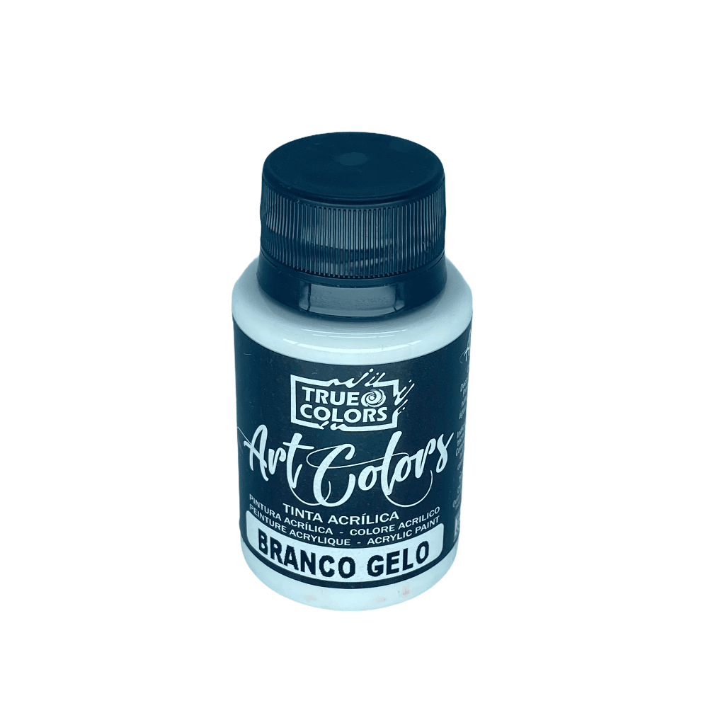 TINTA ACRÍLICA ART COLORS 60ml - BRANCO GELO | Benditas Criações