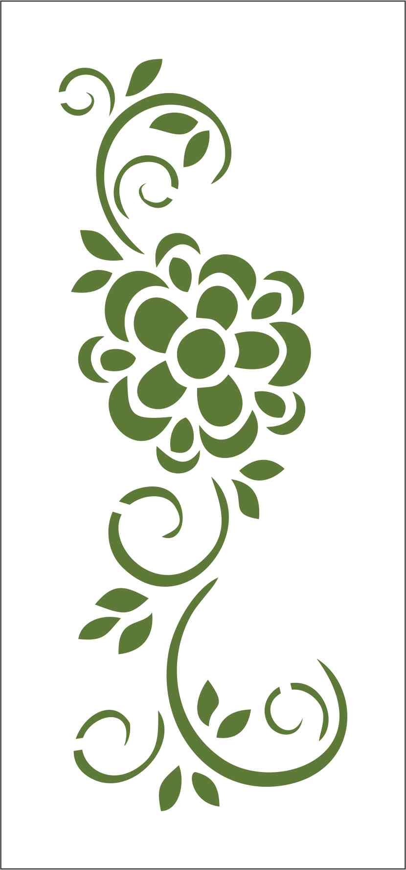 Stencil 7x15 ST8014 ARABESCO FLORAL | Benditas Criações