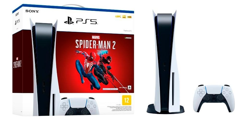Console Sony Playstation 5 + Jogo Malvel's Spider Man 2 Ps5