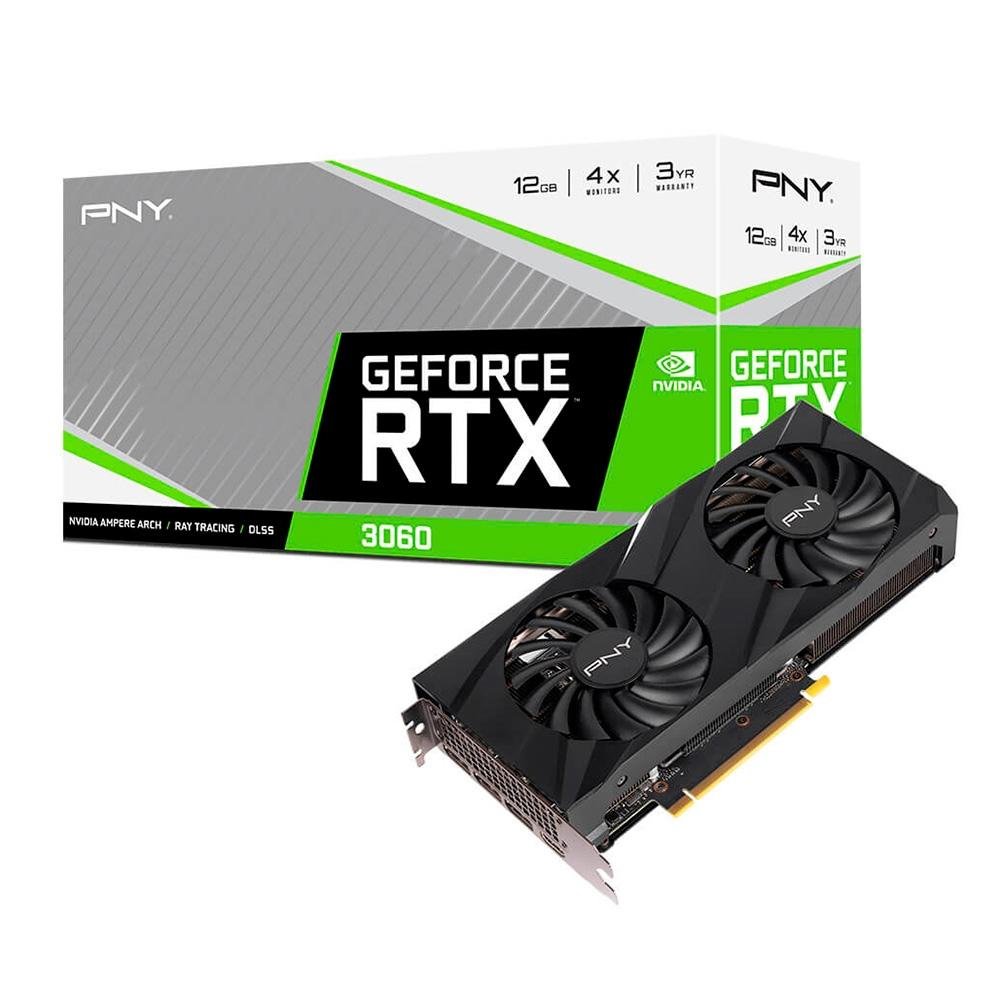Placa de Video RTX 3060 TI Dual Fan PNY NVIDIA Geforce, 8 GB GDDR6