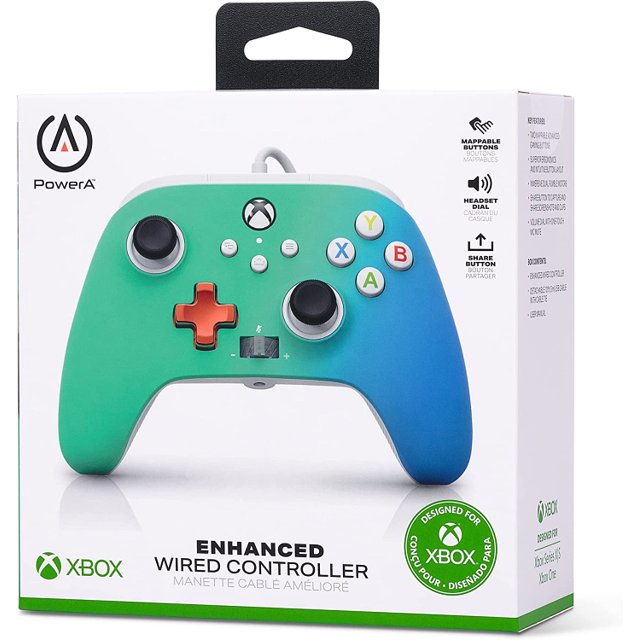 PowerA Enhanced Wired Controller for Xbox - Seafoam Fade, Gamepad ...