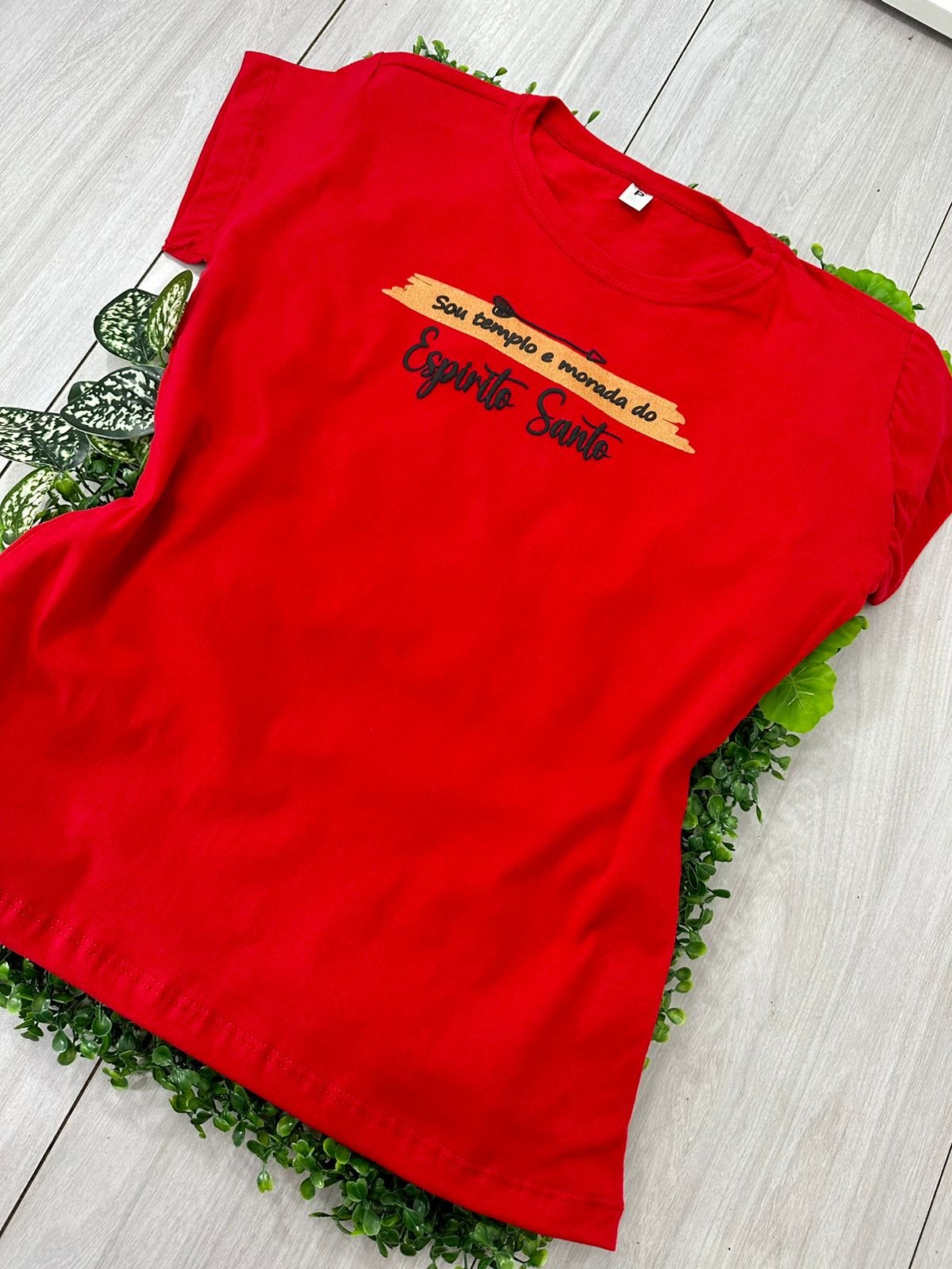 T-SHIRT LISA SEM ESTAMPA - VERMELHO, Atacado Tshirt