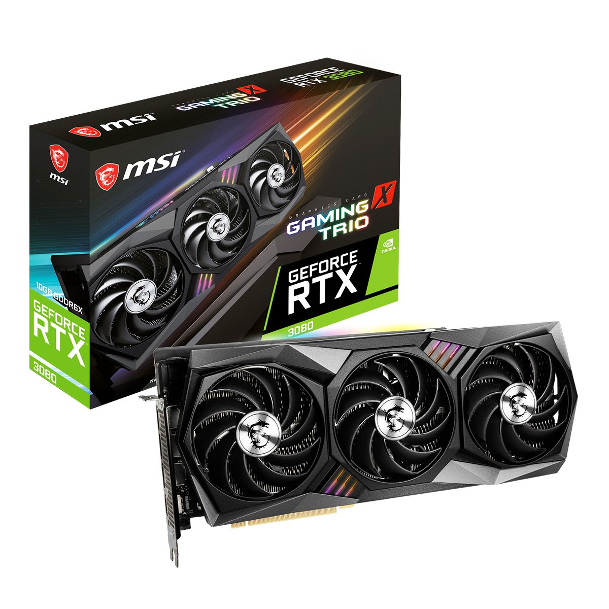 Placa de VÃ­deo MSI GeForce RTX 3080 Gaming X Trio 10G 10GB GDDR6X 320