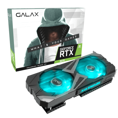Placa de Vídeo GALAX GeForce RTX 3070 EX (1-Click OC) OC LHR RGB 8GB GDDR6 256Bits - 37NSL6MD2VXI