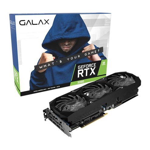 Placa de Video GALAX GeForce RTX 3080 SG (1-Click OC) LHR 12GB GDDR6X 384-bit - 38NOM5MD99SS