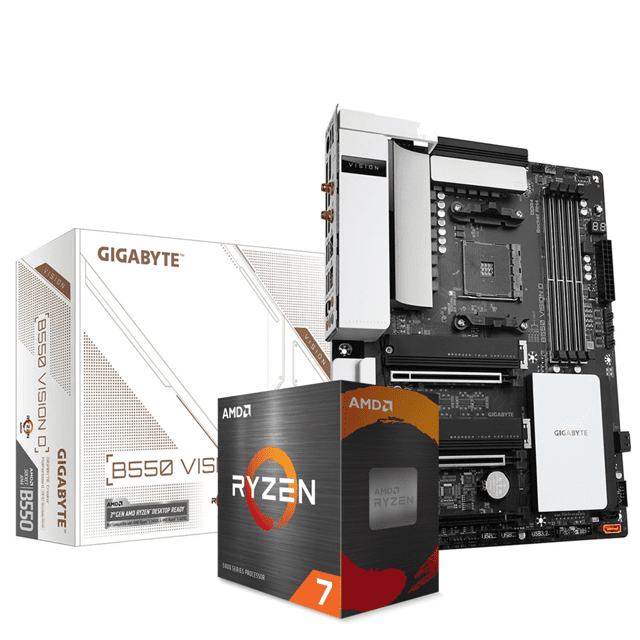 Kit Upgrade Ryzen 7 5800x Placa Mãe Gigabyte B550 Vision D Gk Infostore 4083