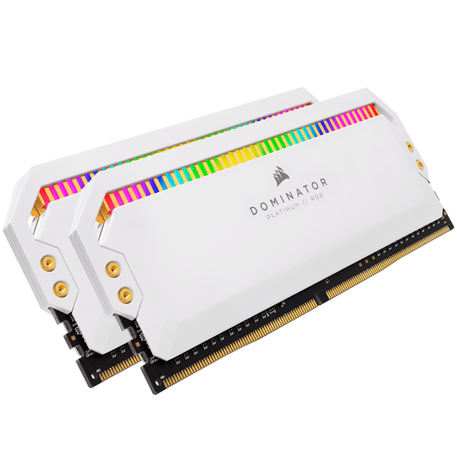 Memória Corsair Dominator Platinum White RGB 16GB (2x8Gb) DDR4 3200Mhz - CMT16GX4M2C3200C16W