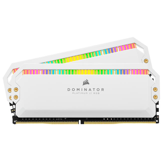 Memória Corsair Dominator Platinum White RGB 16GB (2x8Gb) DDR4 3200Mhz - CMT16GX4M2C3200C16W