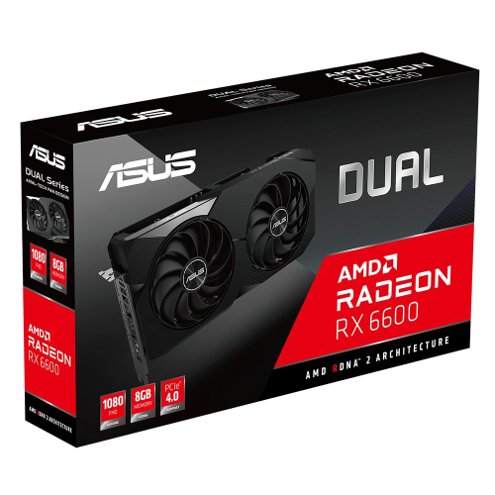 Placa de Vídeo ASUS Dual Radeon RX 6600 8GB GDDR6 128bit - DUAL-RX6600-8G