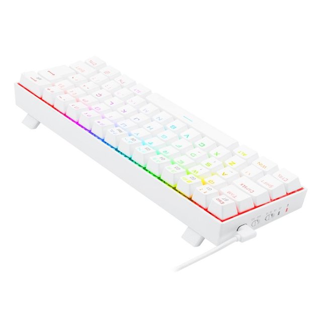 Teclado Mecânico Gamer Redragon Draconic Lunar White RGB USB-C e Bluetooth  Brown Switch ABNT2 - K530W-RGB (PT-BROWN) | GK InfoStore