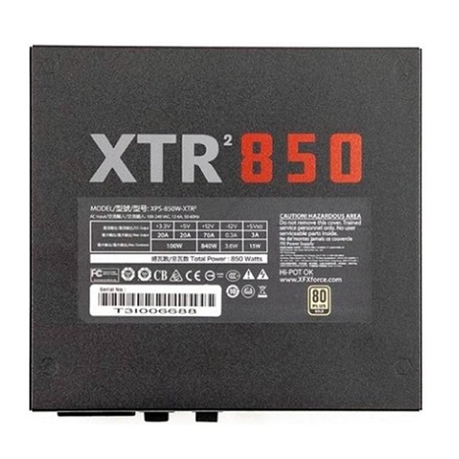Fonte XFX XTR2 850W 80 Plus Gold Modular - P1-0850-XTR2