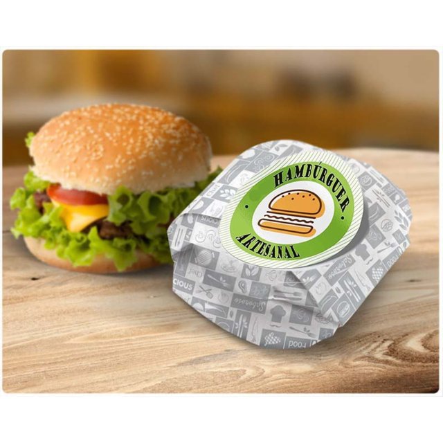 EMBALAGEM HAMBURGUER TRADICIONAL PERSONALIZADA - 5000 UNIDADES