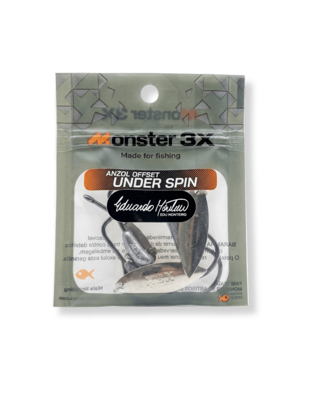 Anzol Offset Lastreado Under Spin M3X PRO | Monster 3X