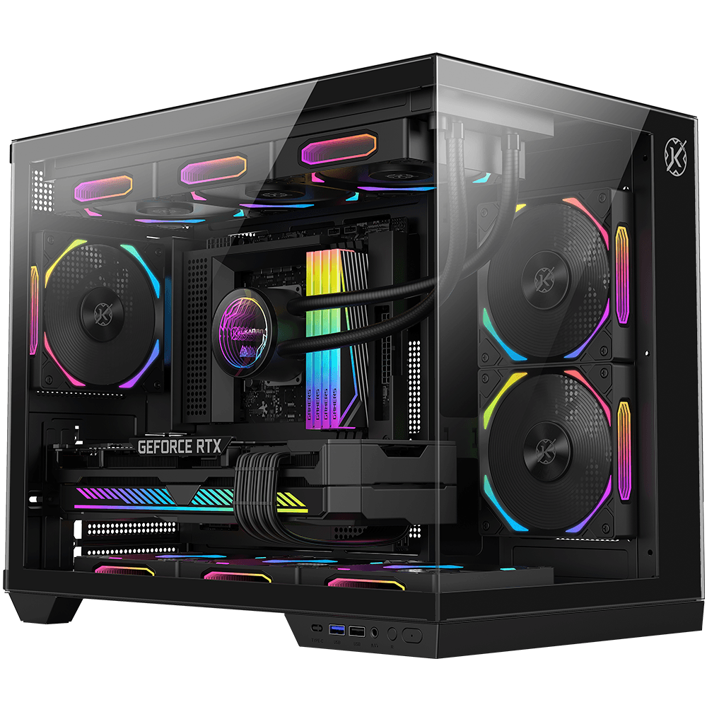 GABINETE GAMER KALKAN SAGA S/FAN PRETO KLK00043 | CHIPWARE INFORMÁTICA