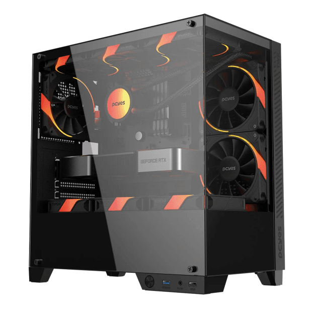 GABINETE GAMER FORCEFIELD TWR BLACK VULCAN PCYES - GFFTWRBV | CHIPWARE ...