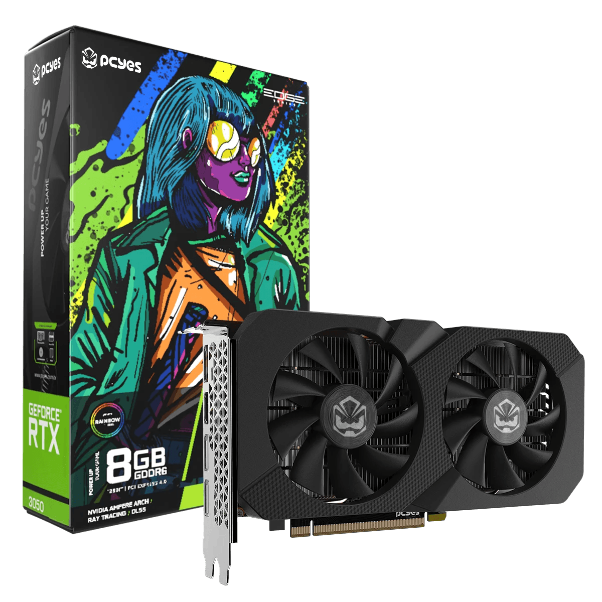 PLACA DE VÍDEO RTX 3050 8GB GDDR6 128BITS PCYES PROJETO EDGE ...