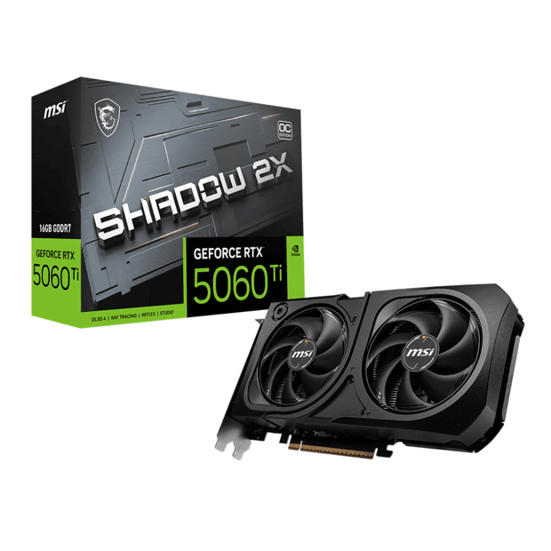 PLACA DE VÍDEO RTX 5060TI 16GB SHADOW 2X OC PLUS GDDR7 128BITS MSI 912 ...