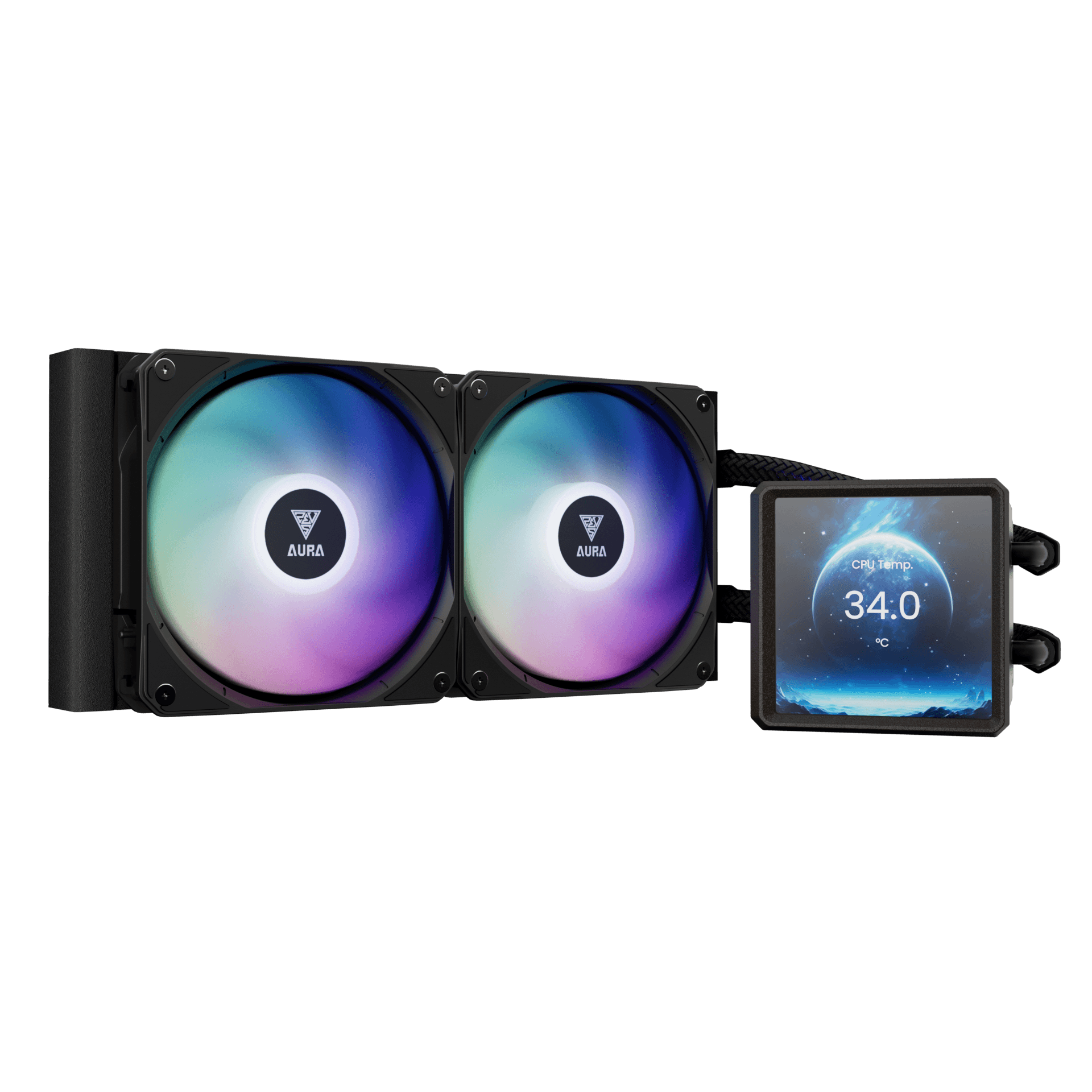 WATER COOLER GAMDIAS AURA GL 240 LCD ARGB 240MM - PRETO | CHIPWARE ...