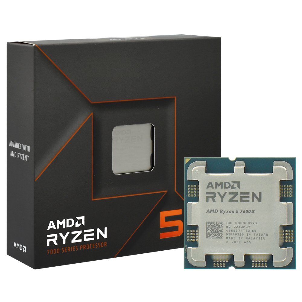 PROCESSADOR AMD AM5 RYZEN 5 7600X 4.7GHz (5.3GHz Turbo) VÍDEO