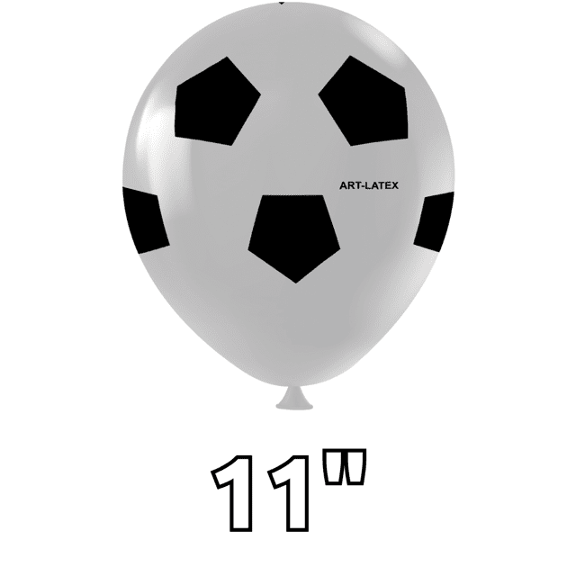 Balão Bola de Futebol - 11 Polegadas - 25 Unidades