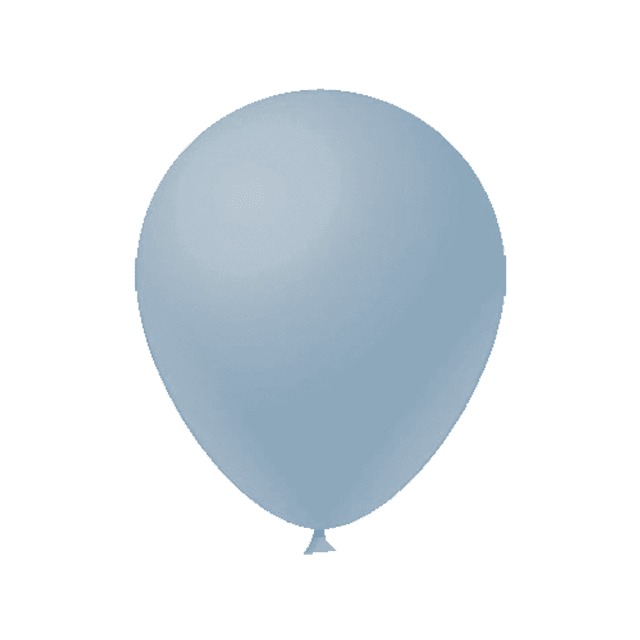Balao 16 Polegadas Balão 16 Azul Acinzentado Liso Látex Redondo 12un Festball | Bah Balões