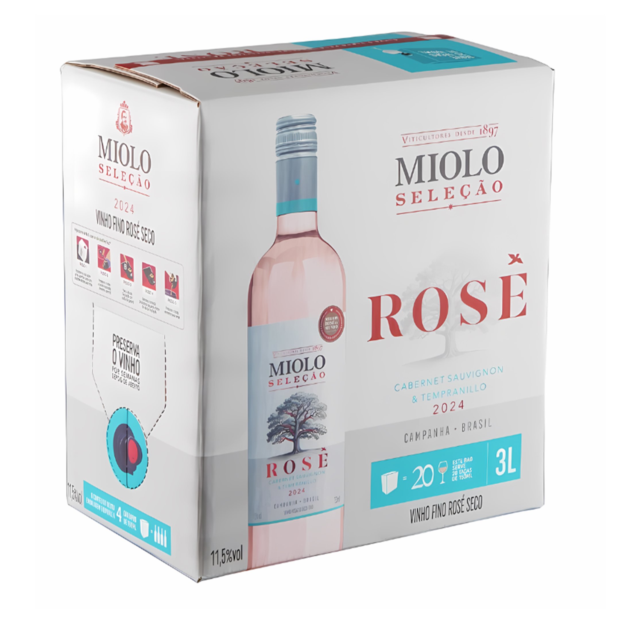 Vinho Miolo Seleção Rosé Bag-in-Box 3L | Miolo