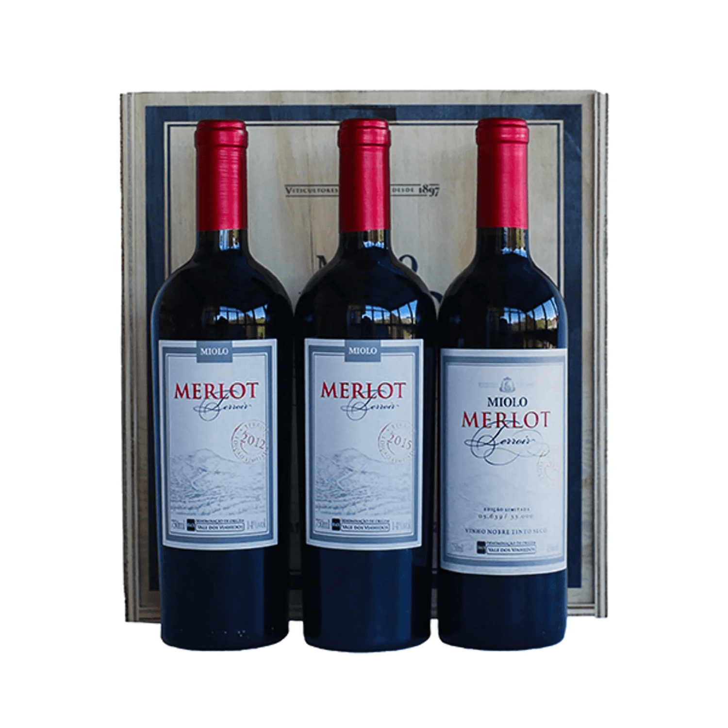 Kit Vertical Merlot Terroir 750ml (Safra 2012/2015/2022) | Miolo